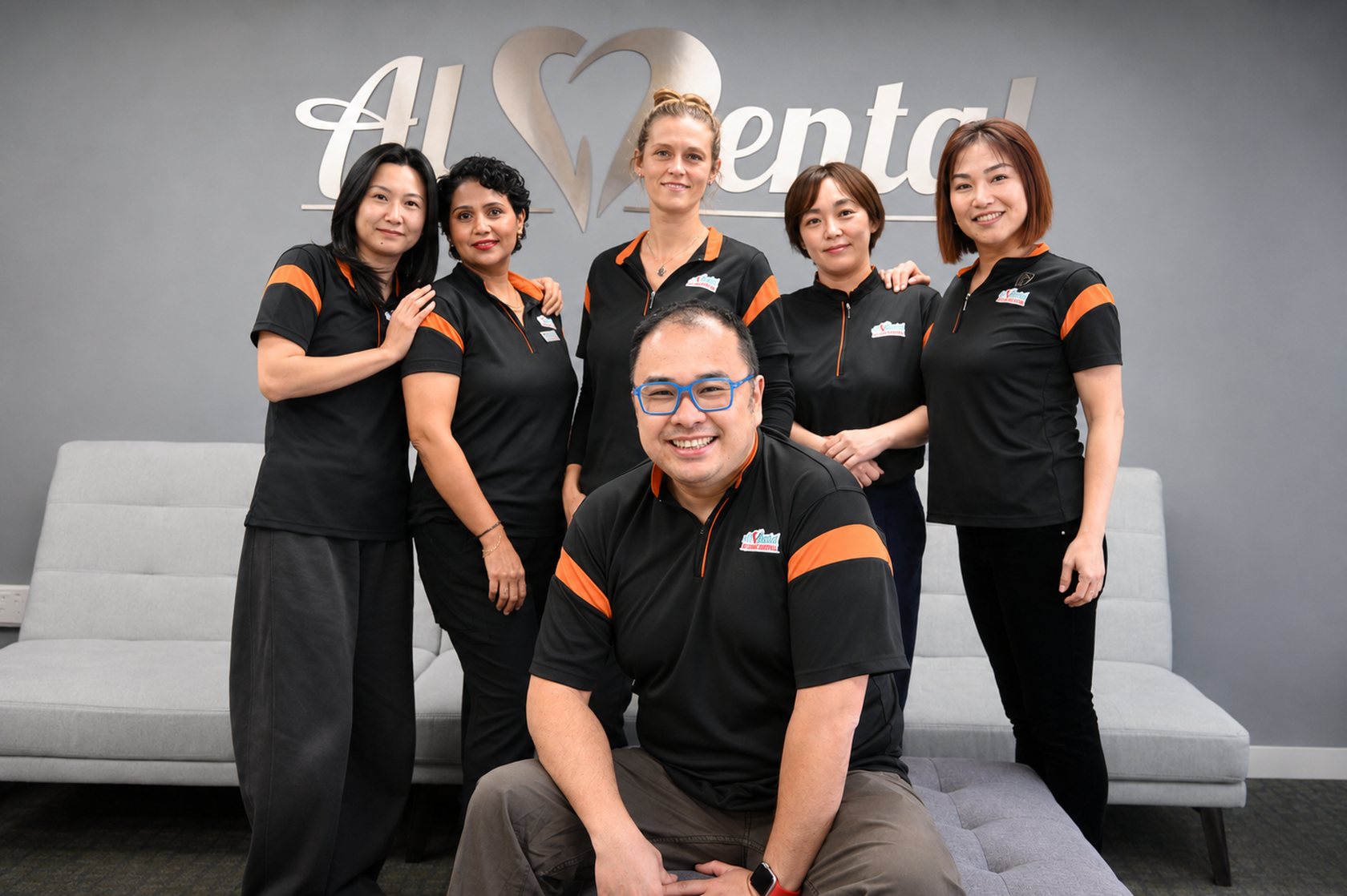 The Al Care Dental team outside the practice